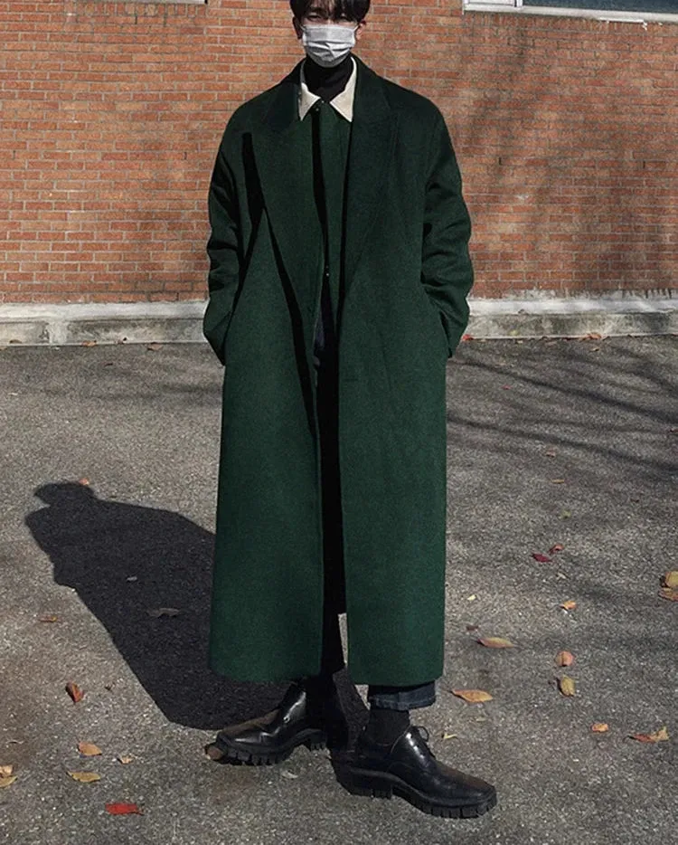 Forest Green Long Overcoat