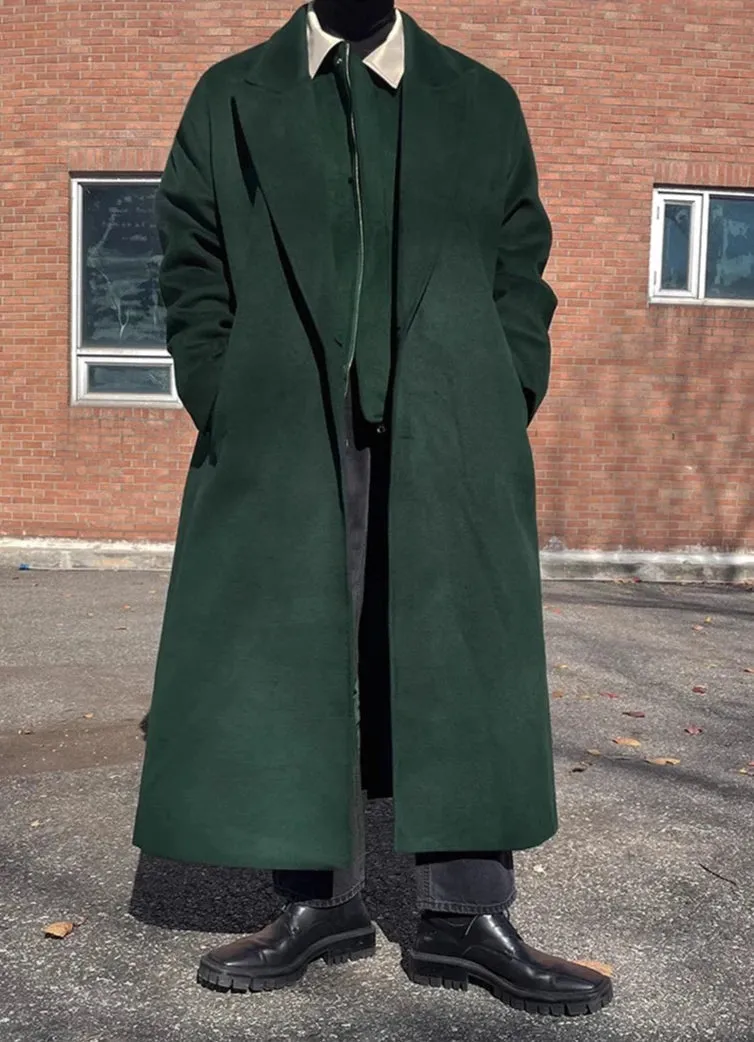 Forest Green Long Overcoat