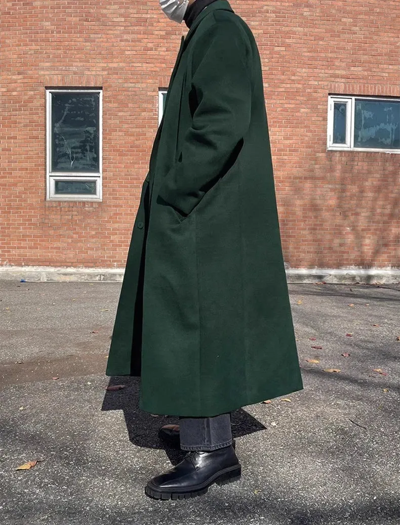 Forest Green Long Overcoat