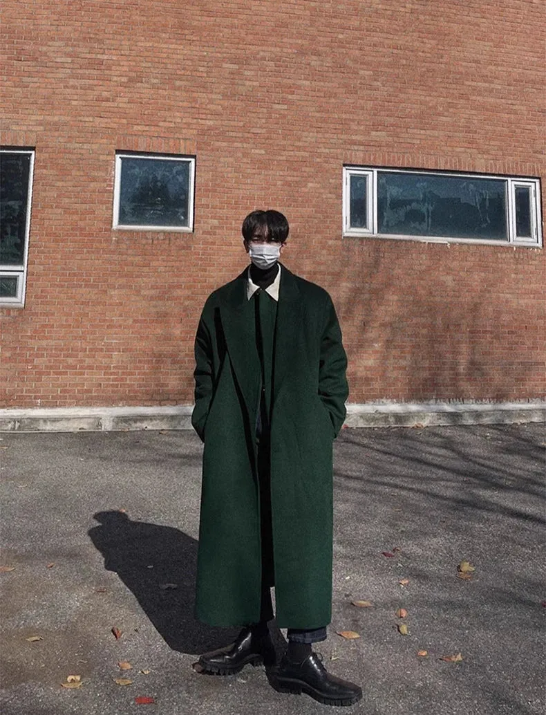 Forest Green Long Overcoat