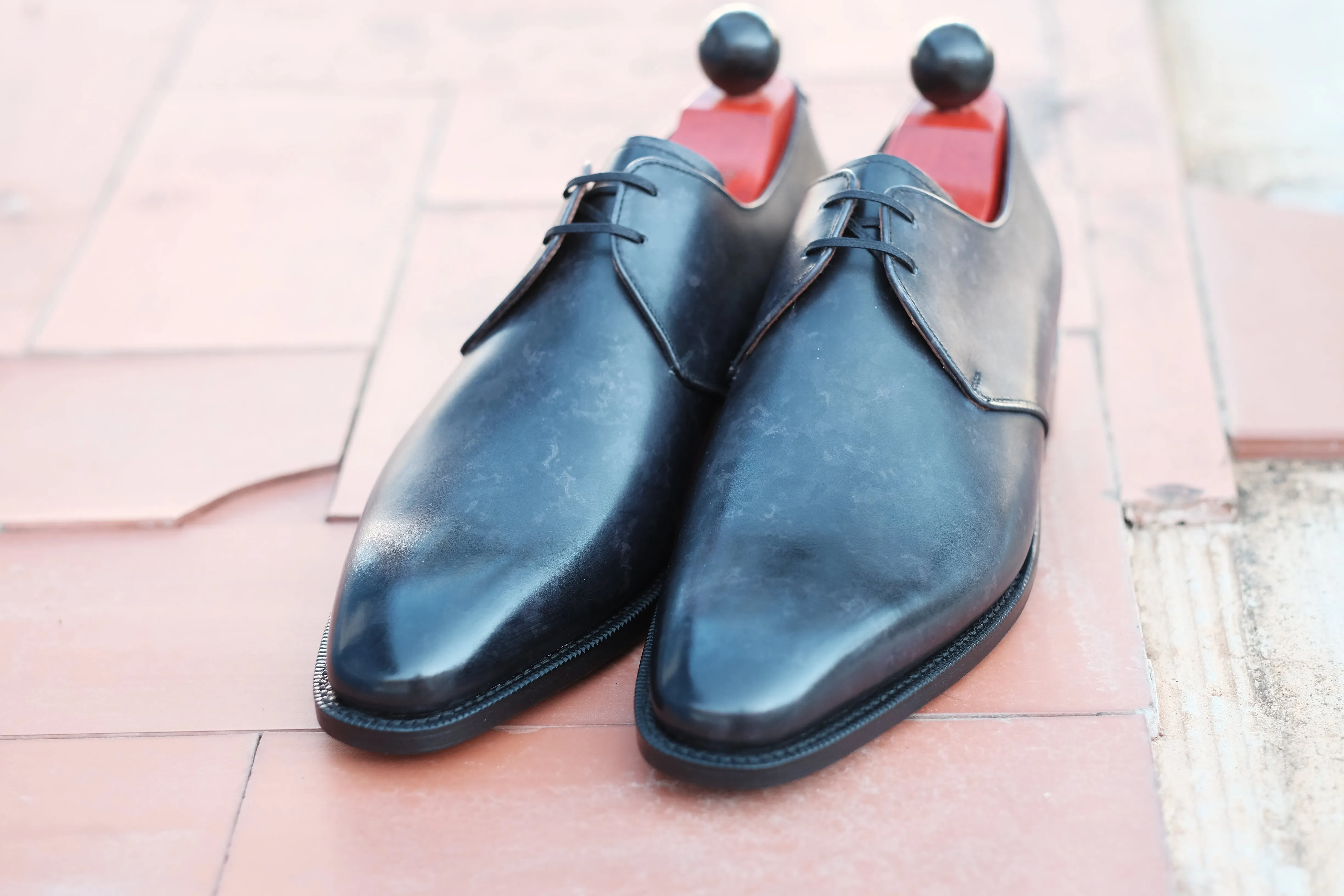 Fremont - MTO - Black Marble Patina - LPB Last - Single Leather Sole