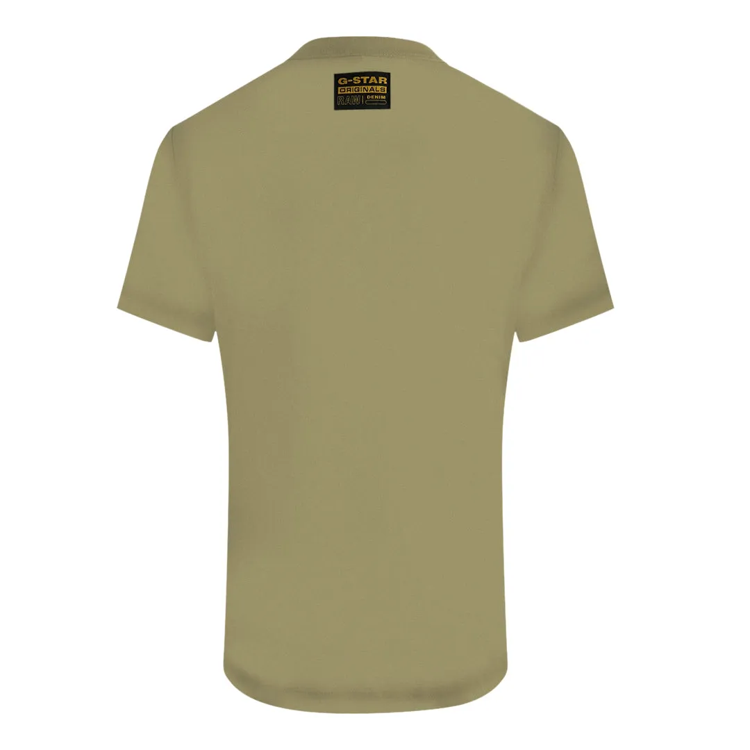 G-Star GS RAW Box Logo Khaki T-Shirt