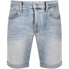 G Star Raw 3301 Slim Shorts Light Wash Blue