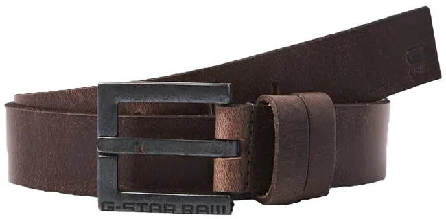 G Star Raw Accessories Duko Belt Dark Brown Black Metal