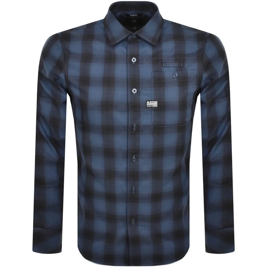 G Star Raw Bristum 2.0 Long Sleeve Shirt Blue