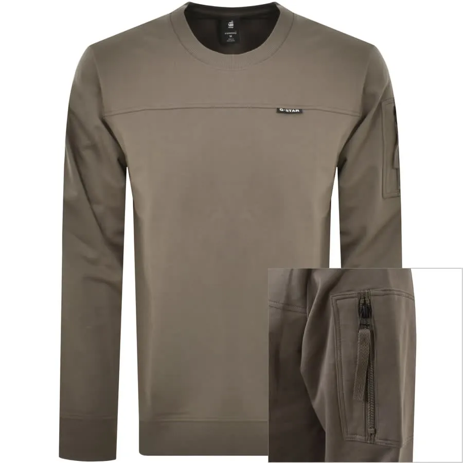 G Star Raw Compact Terry Sweatshirt Brown