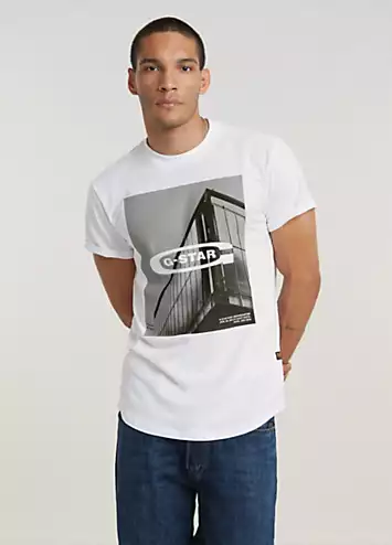 G-Star RAW Crew Neck Printed T-Shirt | Grattan