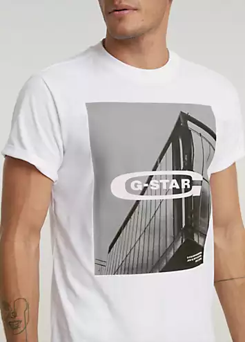 G-Star RAW Crew Neck Printed T-Shirt | Grattan