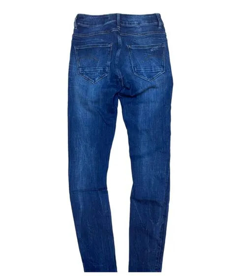 G-Star RAW D-Staq Damen Baumwoll-Hose angesagte Skinny-Hose Freizeit-Hose DO6729-9136-8918 Dunkelblau