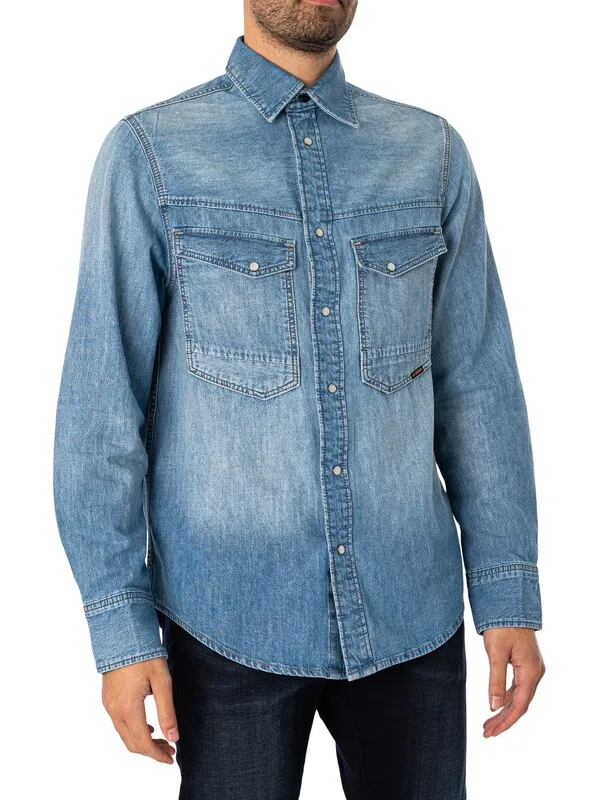 G-Star RAW Dakota Regular Shirt - Sun Faded Thames