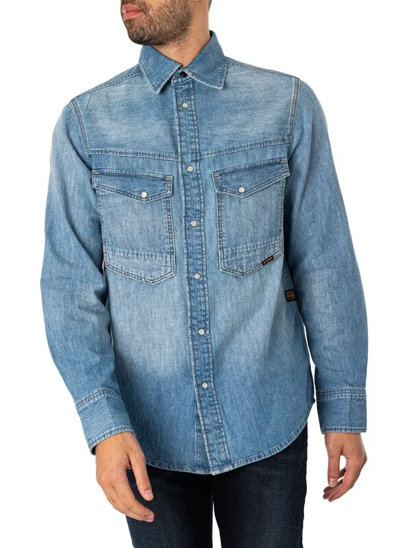 G-Star RAW Dakota Regular Shirt - Sun Faded Thames