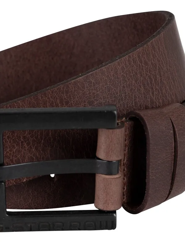 G-Star RAW Duko Belt - Dark Brown/Black Metal