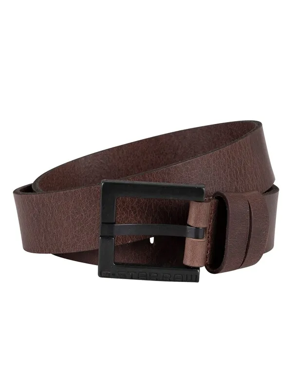 G-Star RAW Duko Belt - Dark Brown/Black Metal