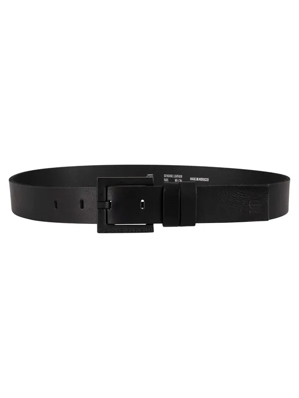 G-Star RAW Duko Leather Belt - Black/Matt Black