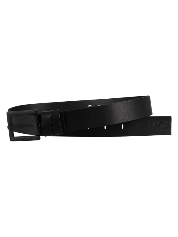 G-Star RAW Duko Leather Belt - Black/Matt Black