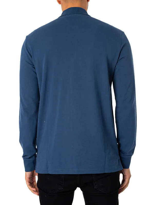 G-Star RAW Dunda Core Longsleeved Polo Shirt - Rank Blue