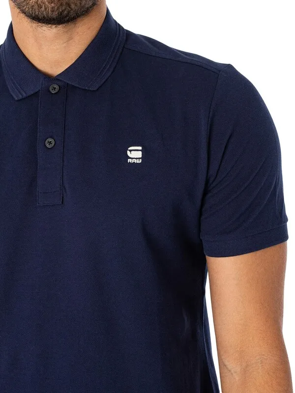 G-Star RAW Dunda Slim Polo Shirt - Sartho Blue