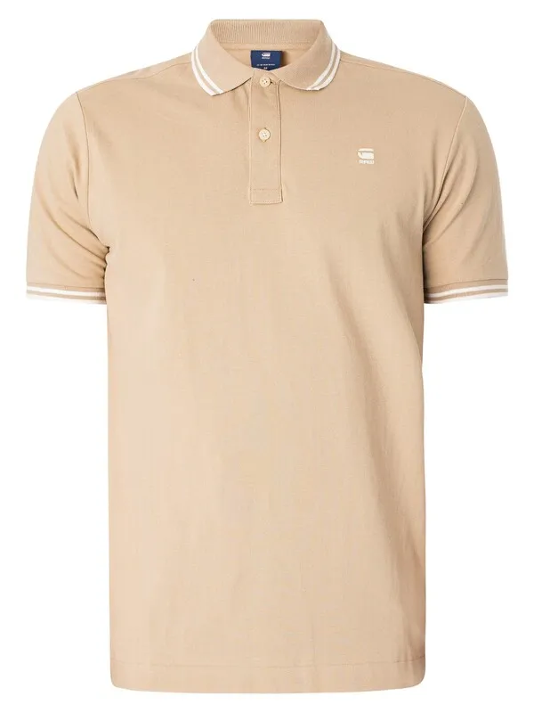 G-Star RAW Dunda Slim Stripe Polo Shirt - Westpoint Khaki