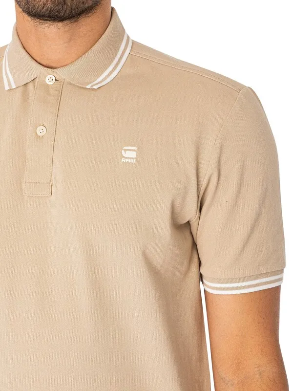 G-Star RAW Dunda Slim Stripe Polo Shirt - Westpoint Khaki