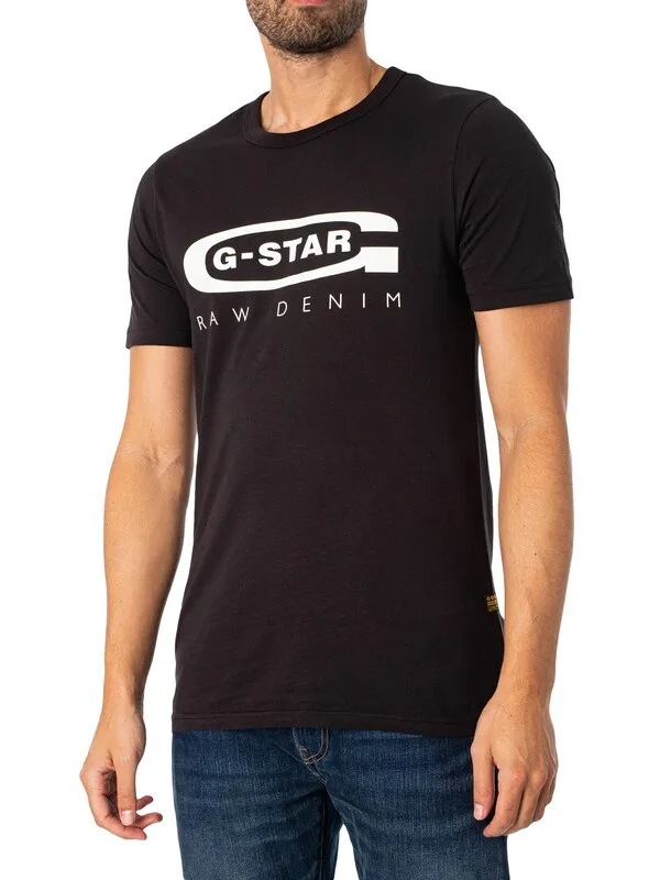 G-Star RAW Graphic Slim T-Shirt - Dark Black