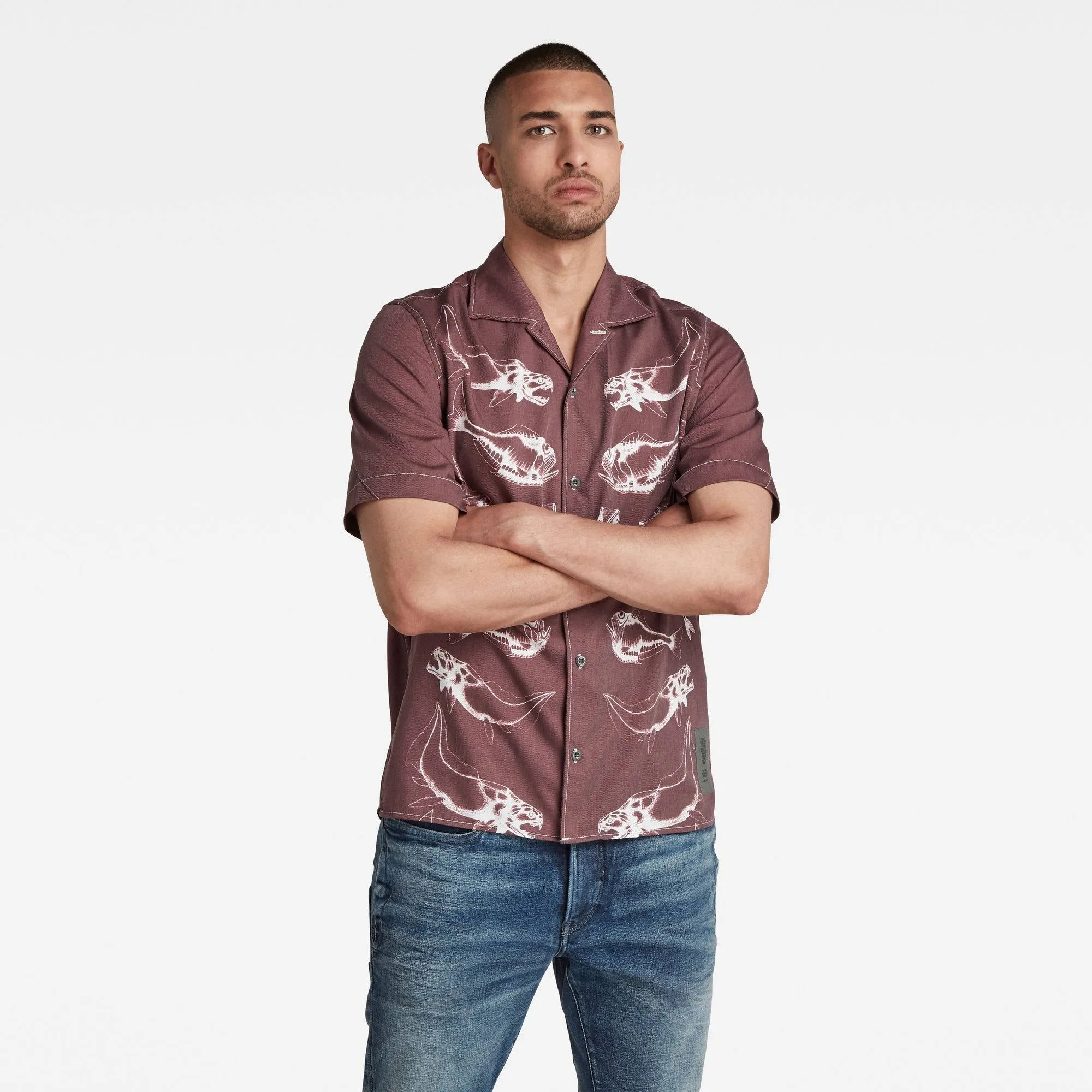 G-Star RAW HAWAIIAN SERVICE REGULAR SHIRTS / Men’s - OX BLOOD