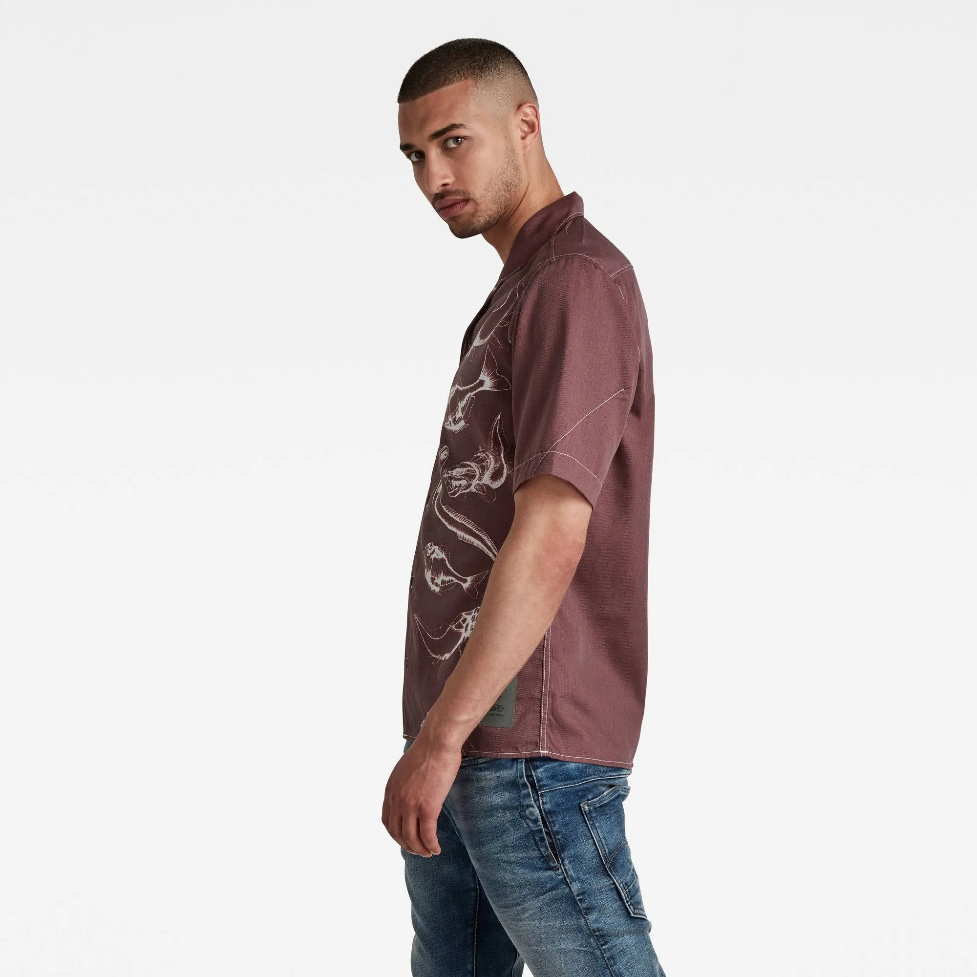 G-Star RAW HAWAIIAN SERVICE REGULAR SHIRTS / Men’s - OX BLOOD