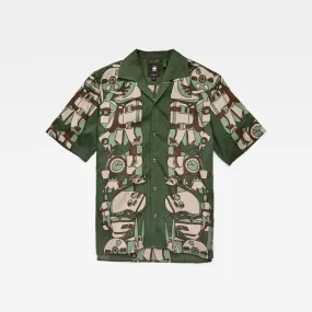 G-Star RAW HAWAIIAN SERVICE REGULAR SHIRTS / Men’s -HATTON LINE ART VERT 5L