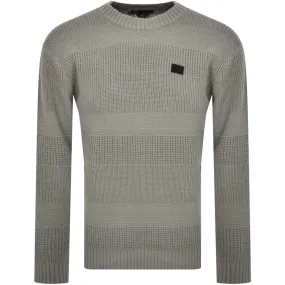 G Star Raw Hori Structure Knit Jumper Grey