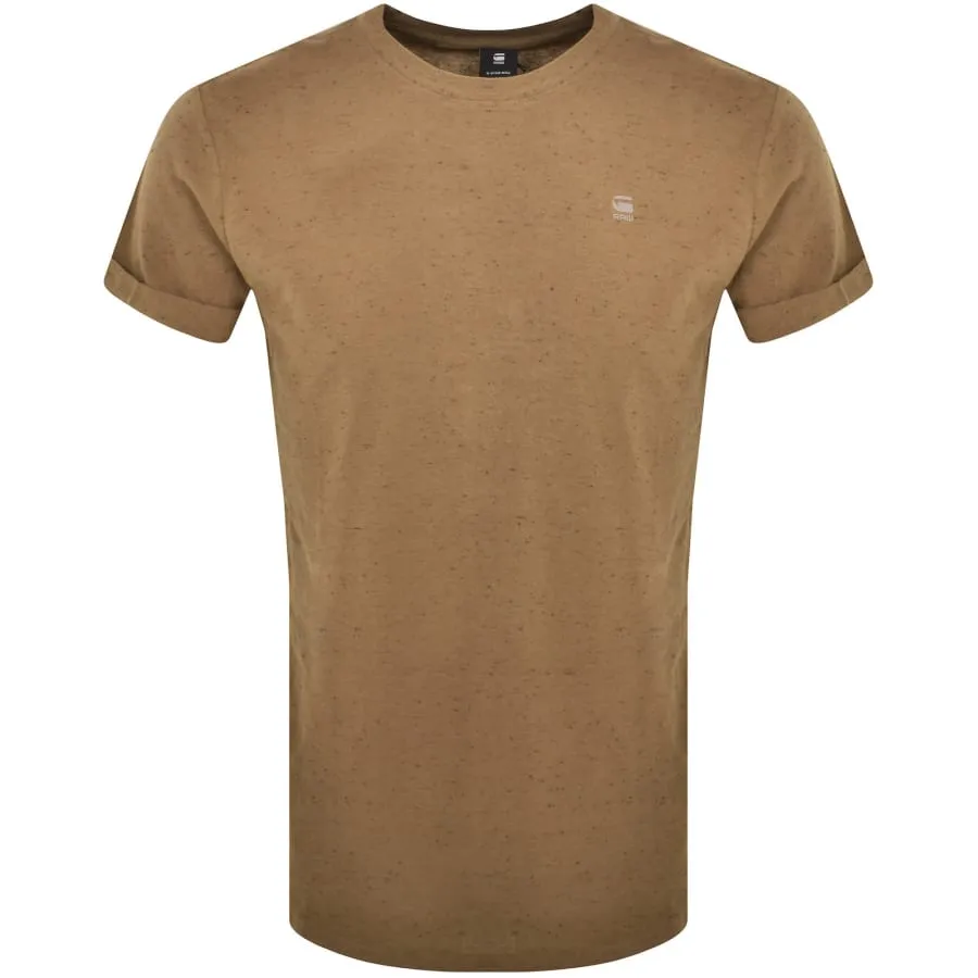 G Star Raw Lash Logo T Shirt Brown