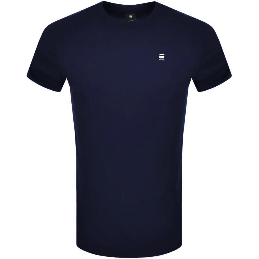 G Star Raw Lash Logo T Shirt Navy