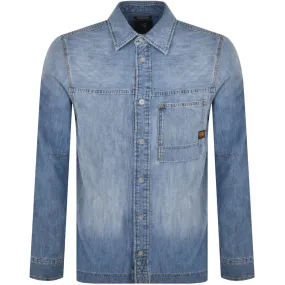 G Star Raw Marine Long Sleeved Shirt Blue