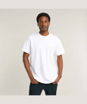 G-Star RAW Men Flock G-Script Loose T-Shirt White Size S