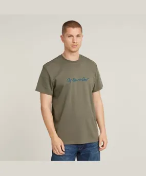 G-Star RAW Men G-Script T-Shirt Brown Size M