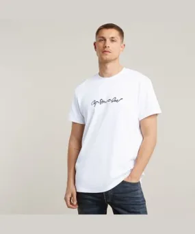 G-Star RAW Men G-Script T-Shirt White Size S