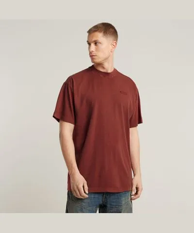 G-Star RAW Men Pigment Dye Loose T-Shirt Red Size XXL