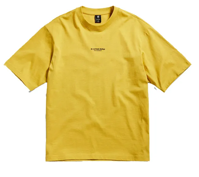 G Star Raw Mens Center Chest Boxy T-shirt Dark Lemon