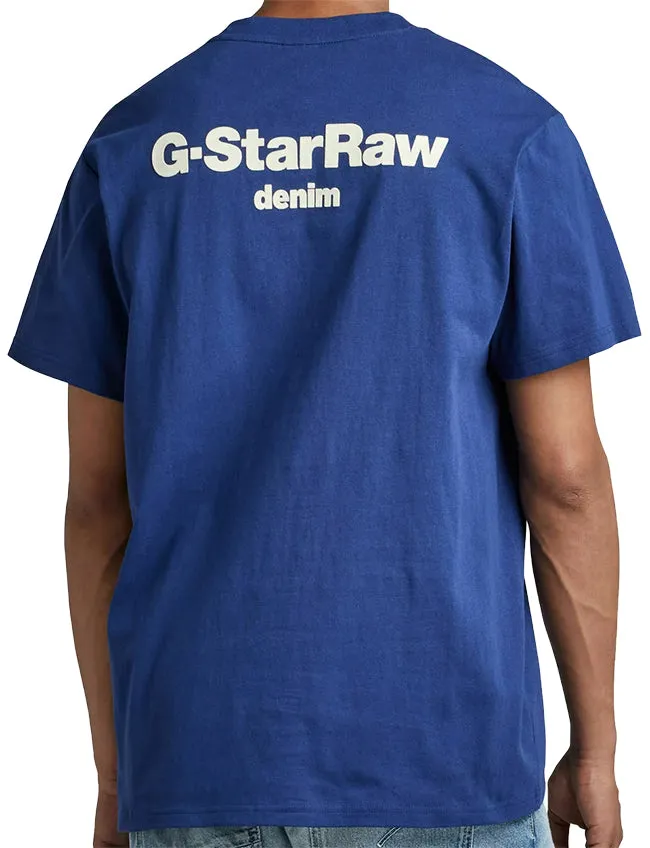 G Star Raw Mens Photographer Loose T Shirt Ballpen Blue