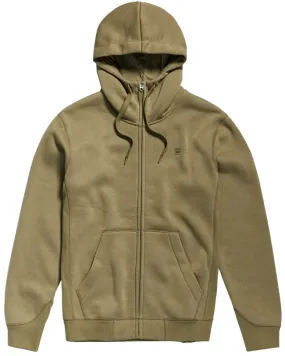 G Star Raw Mens Premium Core Hooded Zip Sweat Smoke Olive