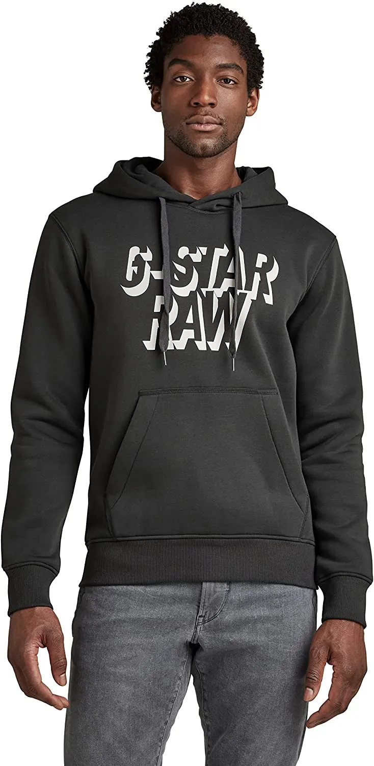 G-Star Raw Men's Retro Shadow Logo Hooded Sweatshirt