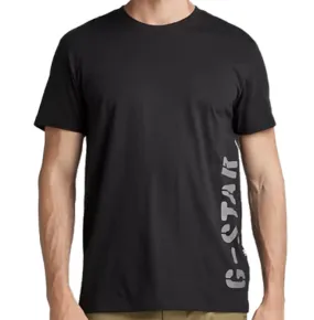 G Star Raw Mens Side Stencil T Shirt Black