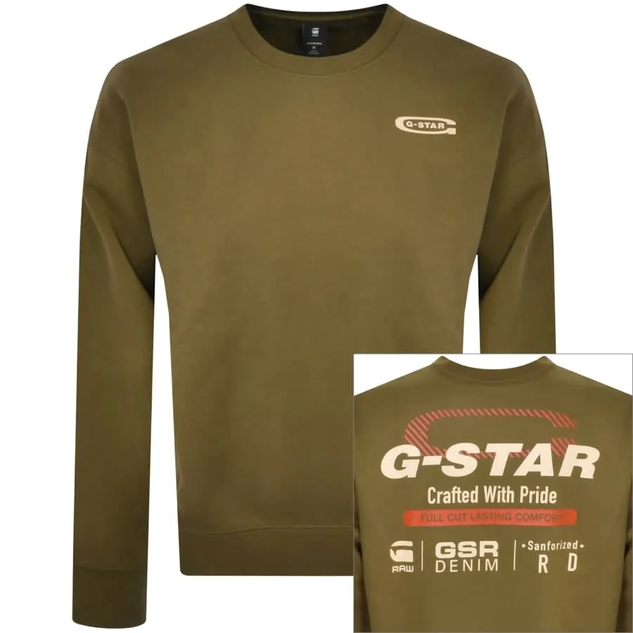 G Star Raw Old Skool Sweatshirt Green