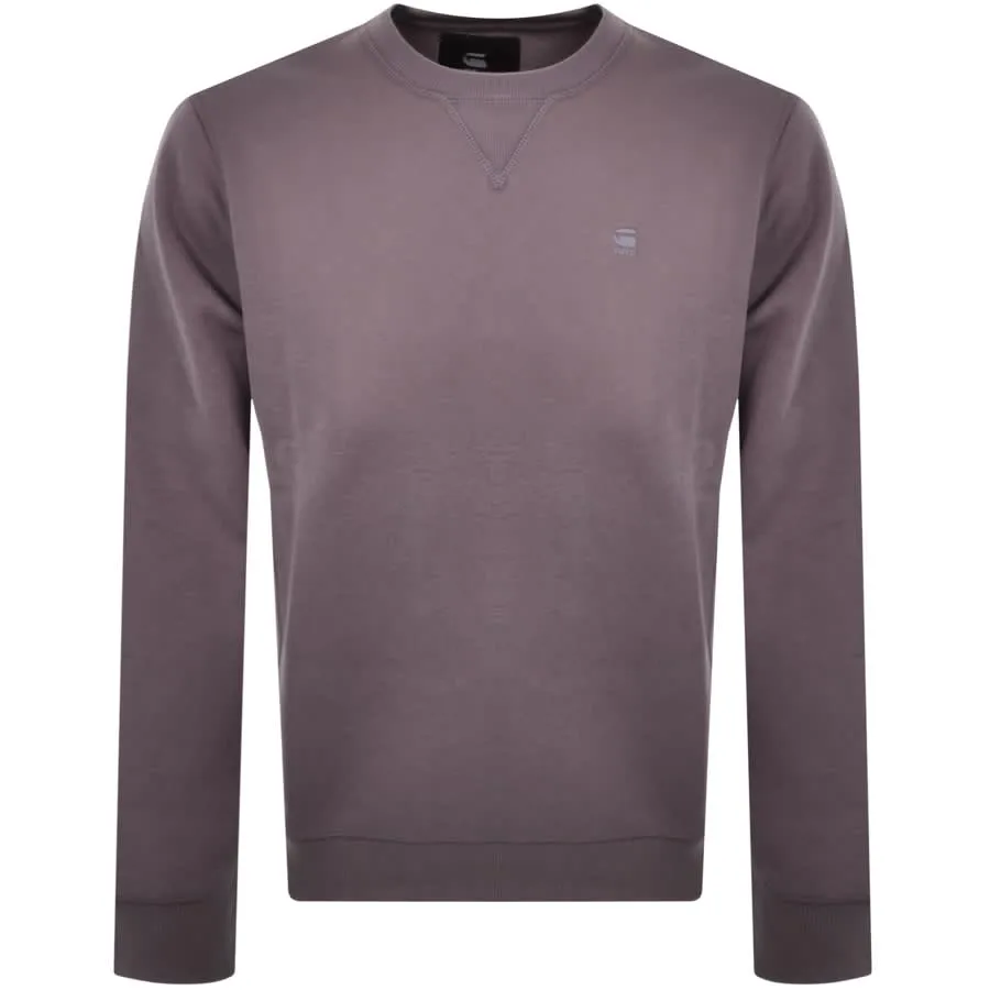 G Star Raw Premium Core Sweatshirt Purple