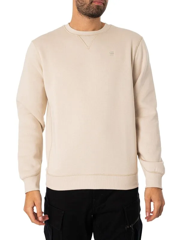 G-Star RAW Premium Core Sweatshirt - White Bait