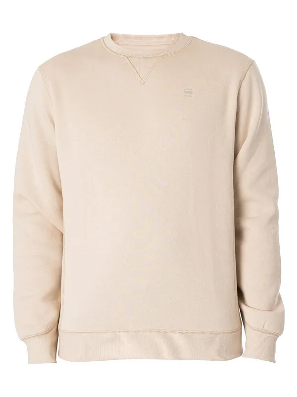 G-Star RAW Premium Core Sweatshirt - White Bait