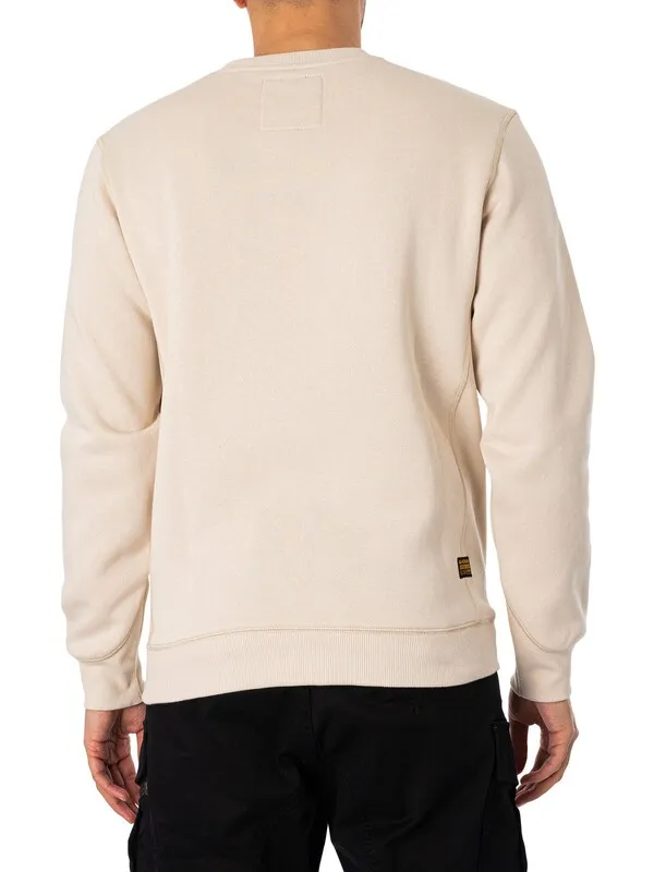 G-Star RAW Premium Core Sweatshirt - White Bait