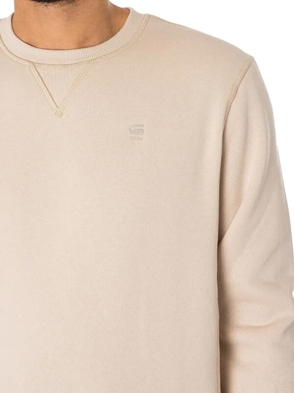 G-Star RAW Premium Core Sweatshirt - White Bait