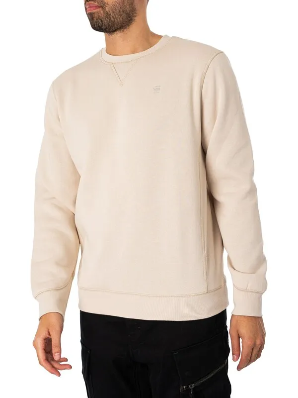 G-Star RAW Premium Core Sweatshirt - White Bait