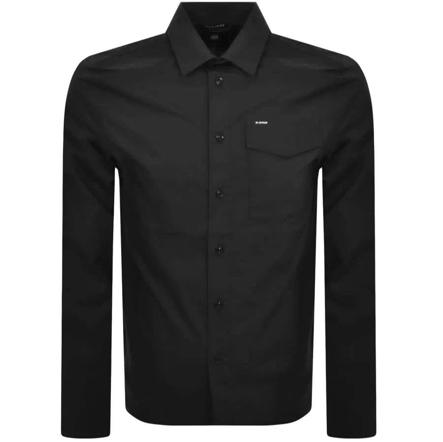 G Star Raw Rine Regular Long Sleeve Shirt Black