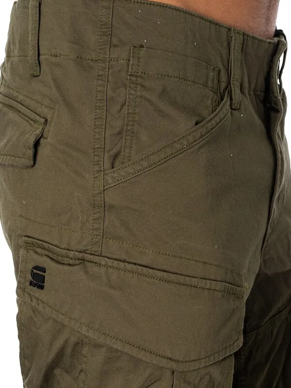 G-Star RAW Rovic Zip 3D Straight Tapered Cargos - Dark Bronze Green