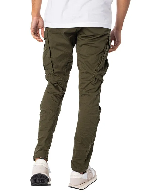 G-Star RAW Rovic Zip 3D Straight Tapered Cargos - Dark Bronze Green